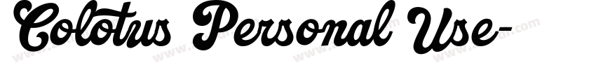 Colotus Personal Use字体转换